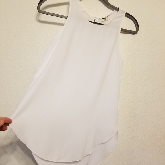 Wilfred white tank with ribbon zipper detail